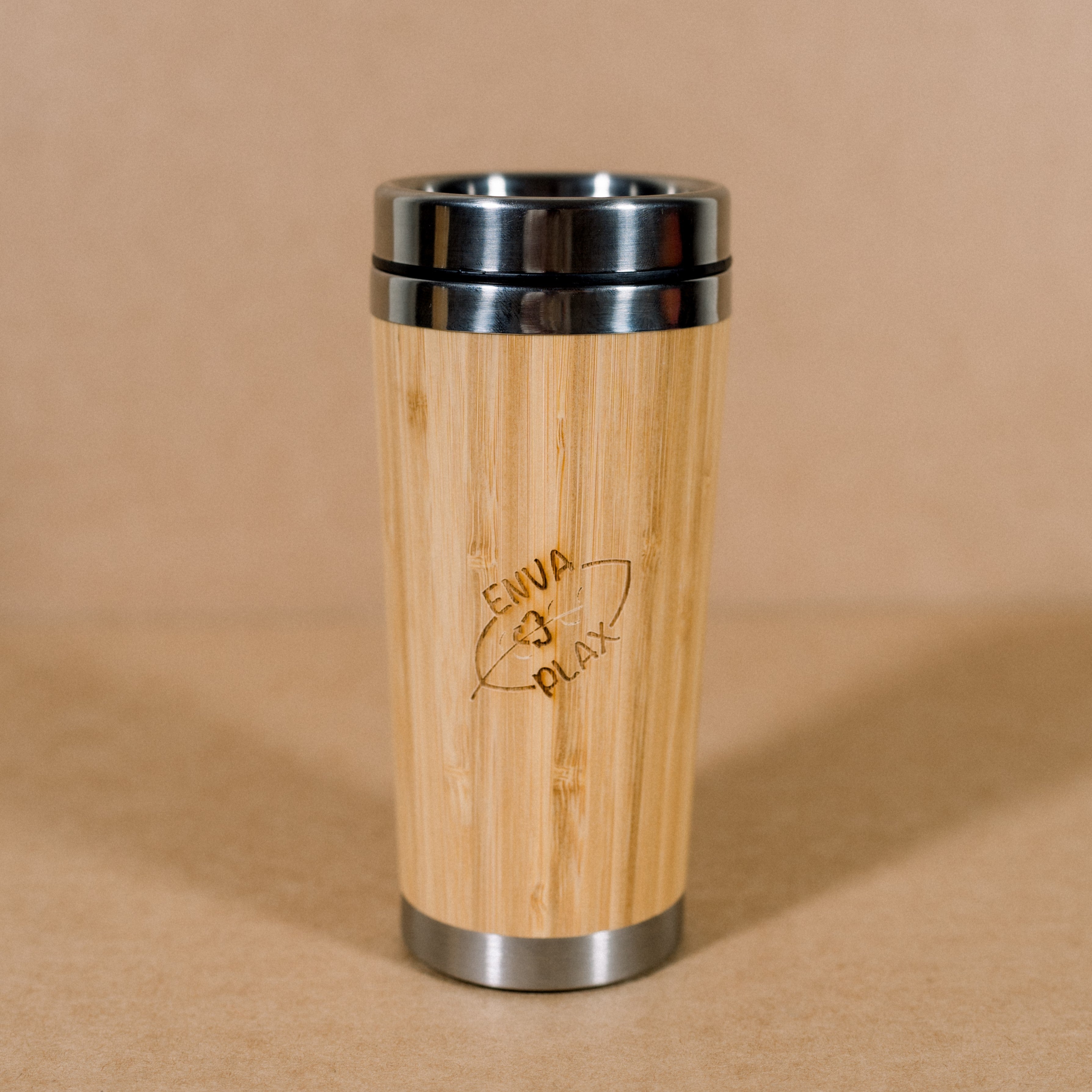 Bamboo Steel Coffee Tumbler
