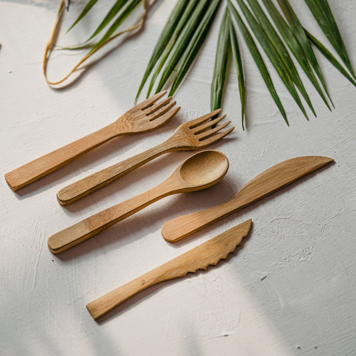 Eco-Friendly Bamboo Cutlery Set With Toothbrush & Straws - UK Seller, Free Delivery