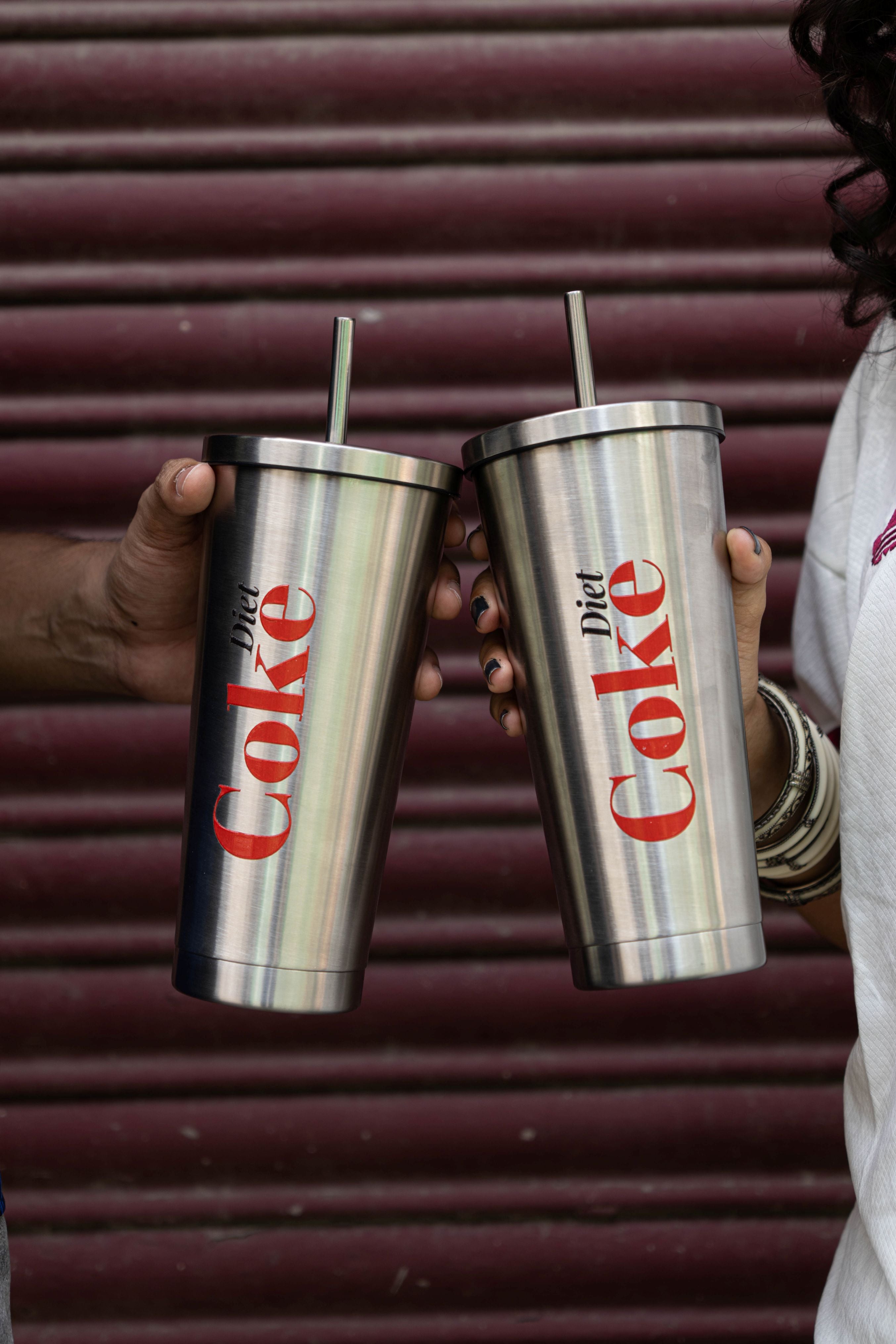 Silver Diet Coke Tumbler