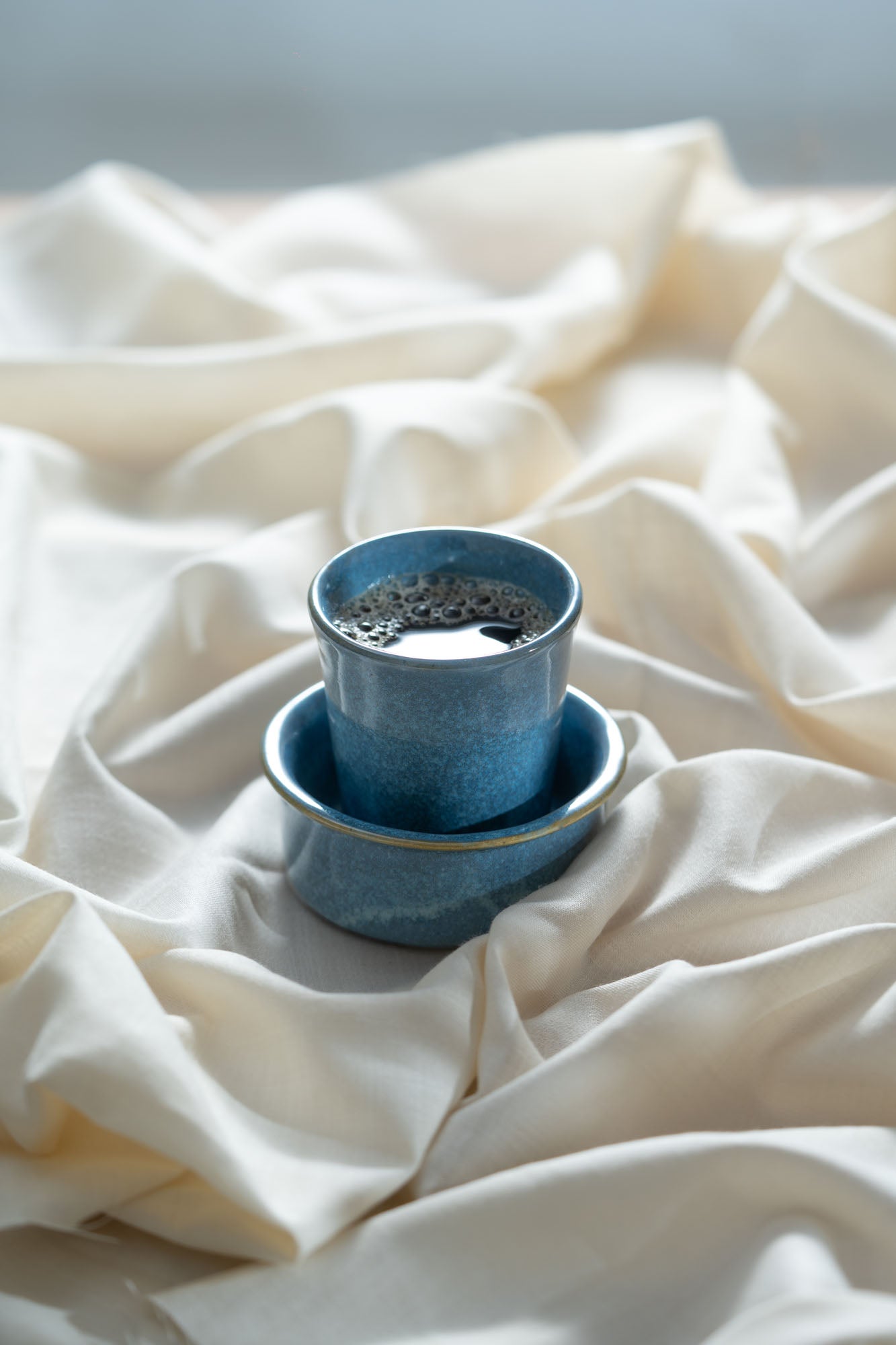 Blue Filter Coffee Cup