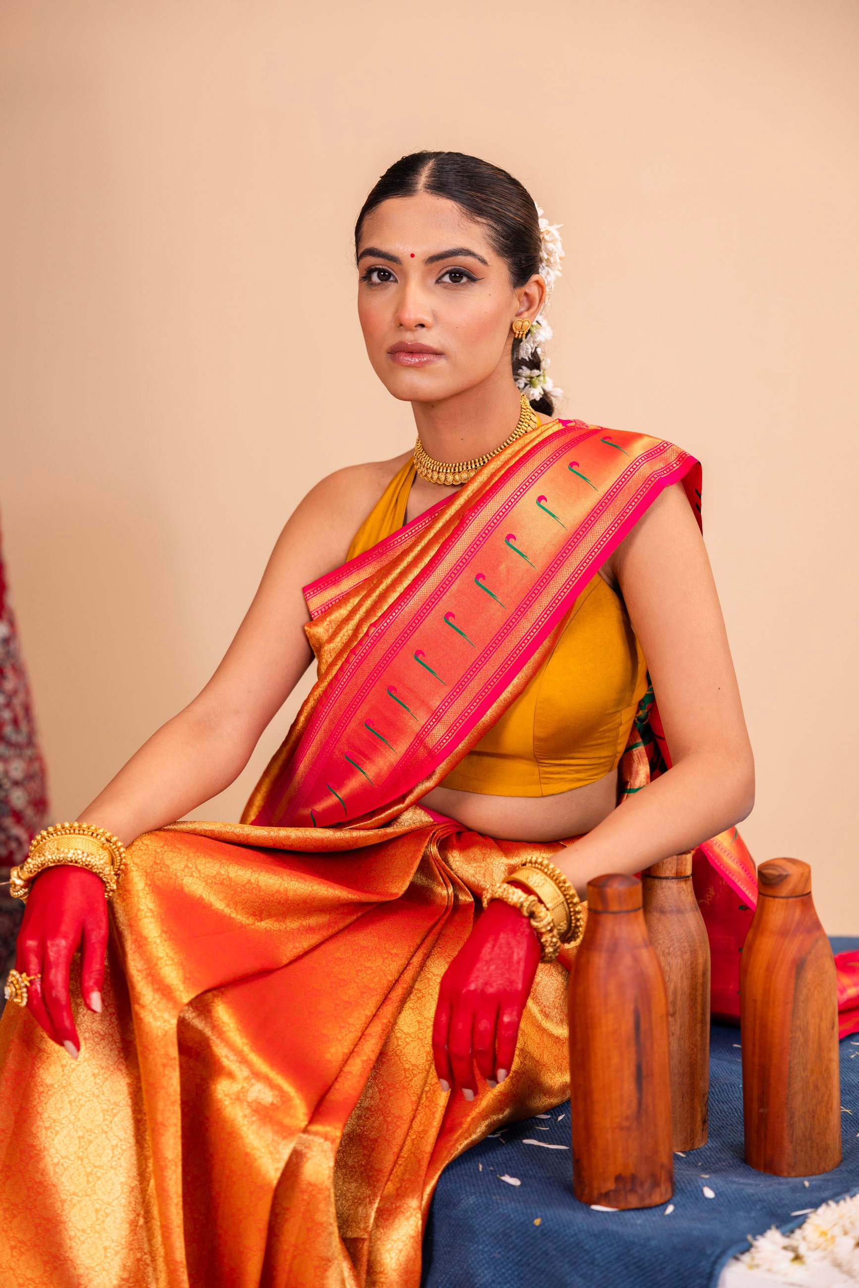 Wooden Copper Bottle