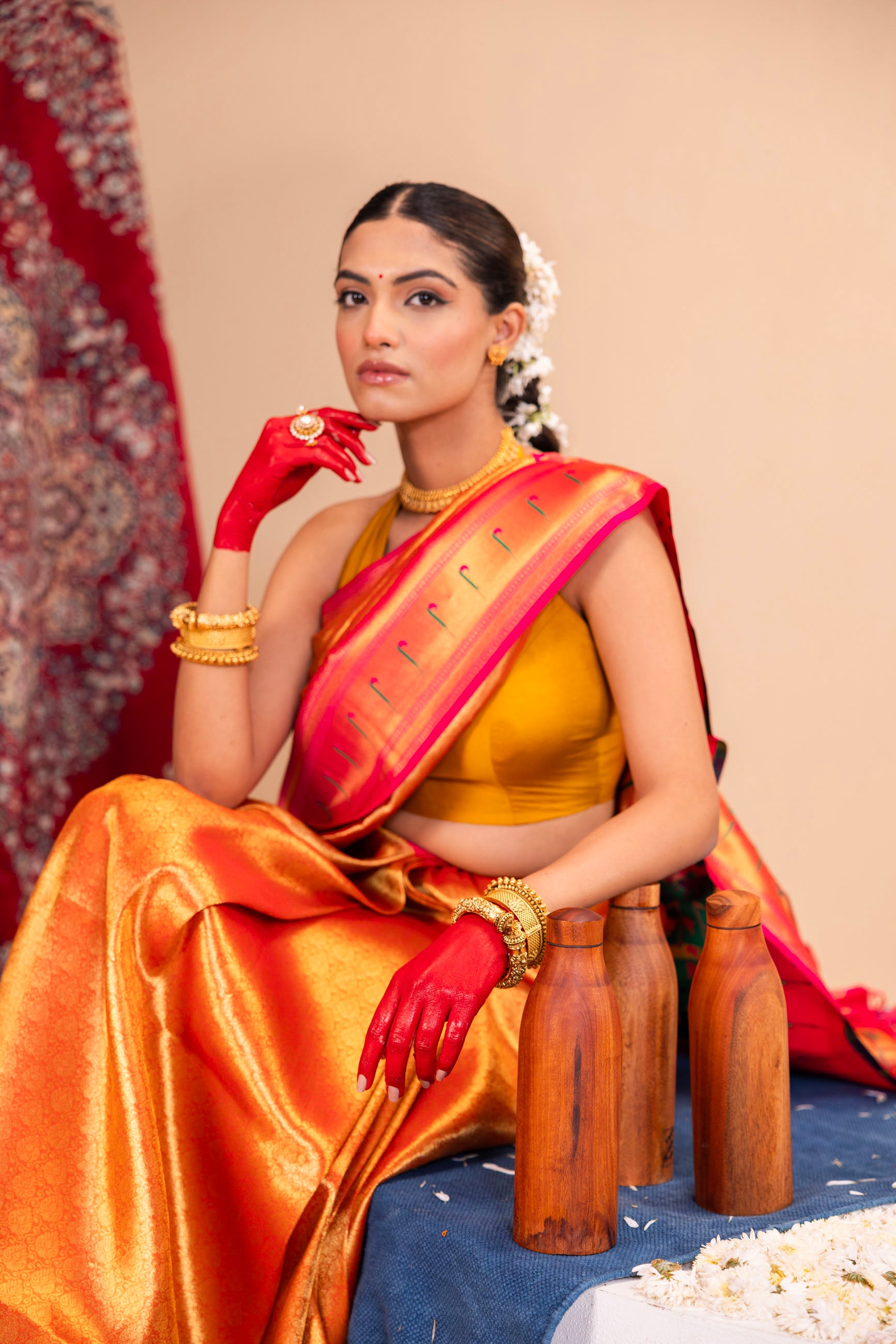 Wooden Copper Bottle