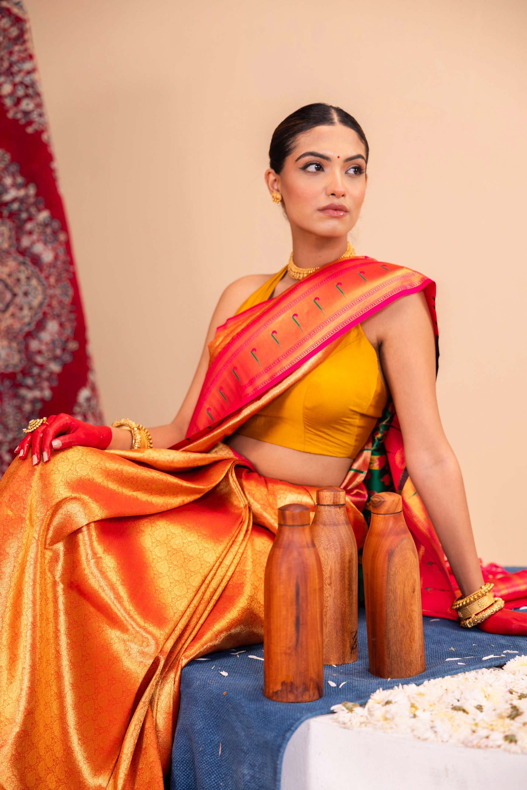 Wooden Copper Bottle